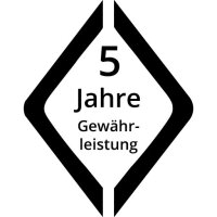 Verlängerung der Gewährleistung auf 5 Jahre